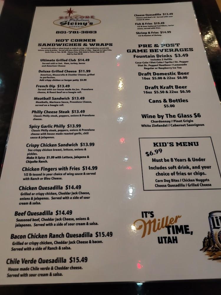 Steiny's Family Sports Grill Menu image 4